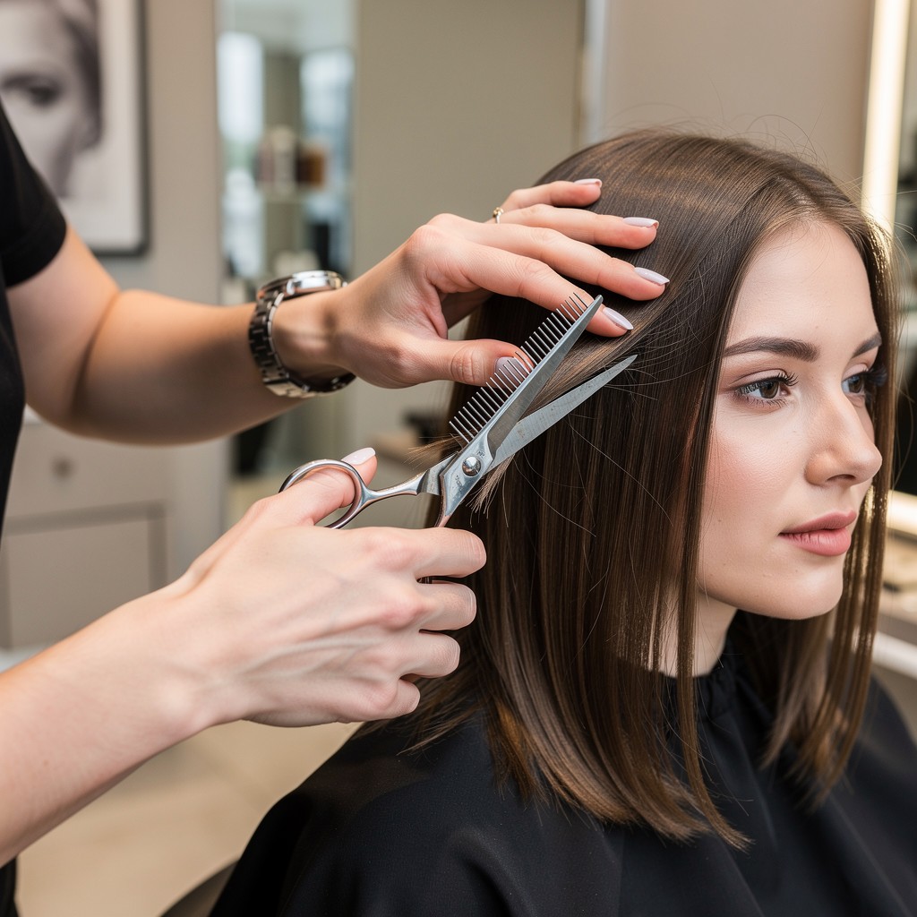 Colorist applying dimensional color